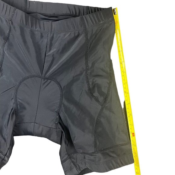 NOOYME Shorts Women's Size Small Cycling Padded Reflective Logo Mid Thigh Black - Picture 4 of 8